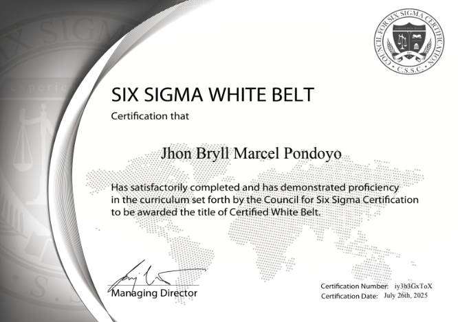 Lean Six Sigma White Belt Certification